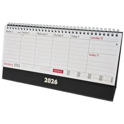 Image of 2025 Desktop Flip Calendar Free Standing Week to View Planner for Home Office and School Use