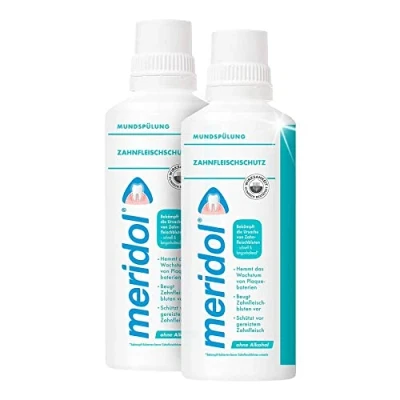 Image of 2x Meridol Mouth rinse Gingival barrier 400ml without alcohol