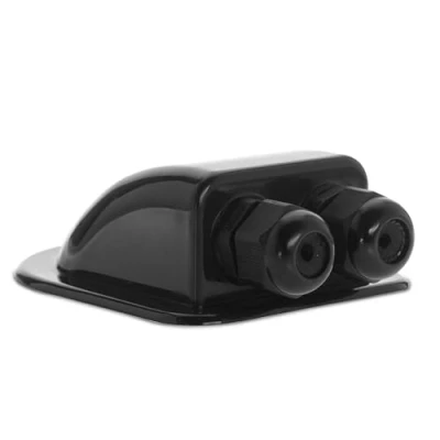 Image of Offgridtec 006415 Roof Duct Dual Black For Motor Home Caravan Boat Solar Cable ABS