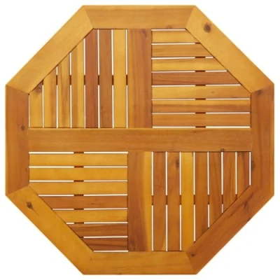 Image of vidaXL Table Top Octagonal Solid Acacia Wood 80x80x2.2 cm Rustic Design for Garden/Patio