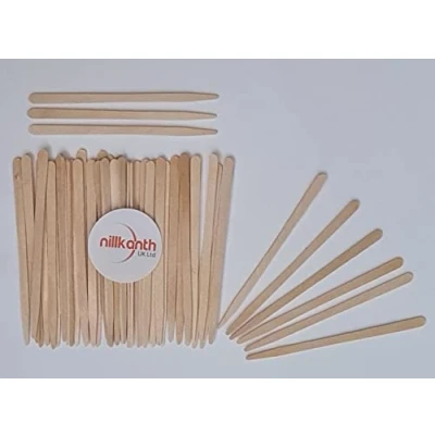 Image of Nillkanth 200Pcs Eyebrow Wax Sticks Small Wood Spatulas Applicator Tongue Depressors Waxing Tatoo for Hair Removal