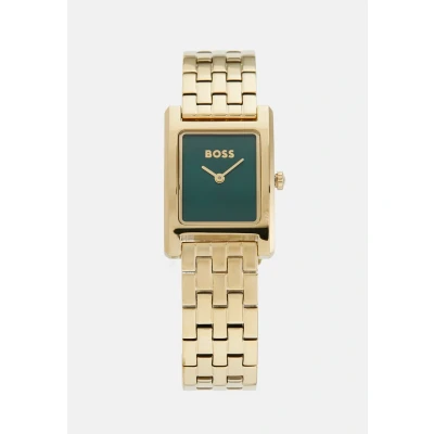 Image of BOSS LUCY Watch goldcoloured/green, Women&#039;s, Size: One Size, Gold coloured/green