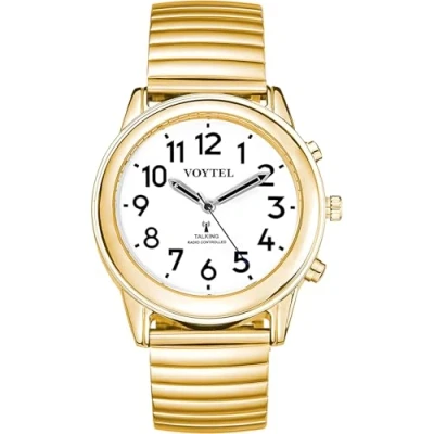 Image of MAUJOY Ladies Atomic Talking Watch English Voice Quartz Watches for Blind People and Visually Impaired Elderly