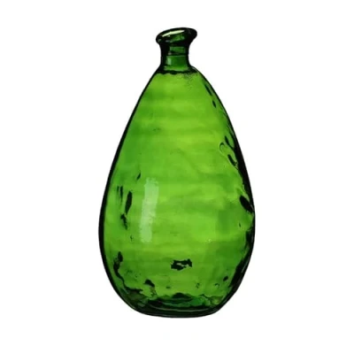 Image of NATURAL LIVING Lou Vase 12 L Recycled Glass Emerald Diameter 25 cm x Height 47