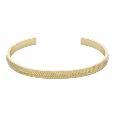 Image of Fossil Bracelet for Women Harlow, Length: 175mm, Width: 5.2mm Gold Stainless Steel Bracelet, JF04117710