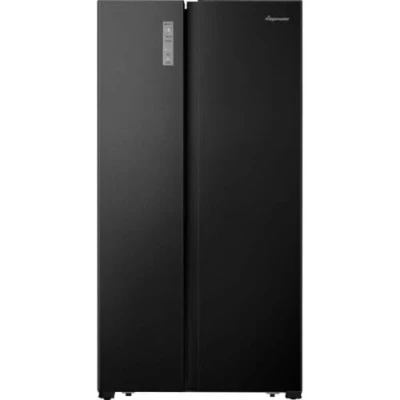 Image of Fridgemaster MS91520EB Total No Frost American Fridge Freezer Black E Rated