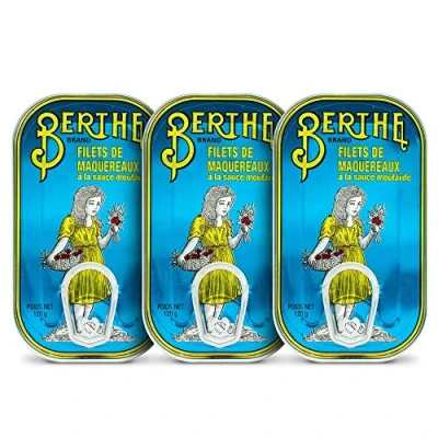 Image of Portuguese Mackerel Fillets in Mustard Sauce 3 x 120 g Berthe Ramirez Portugal