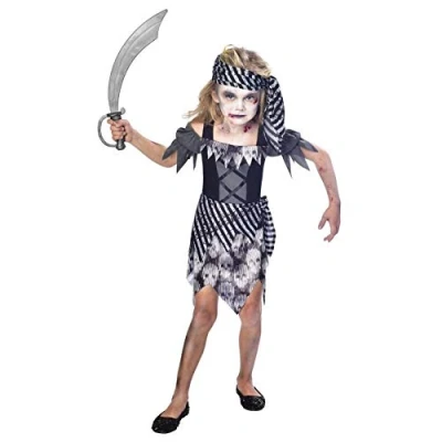 Image of (PKT) (9902677) Child Girls Zombie Pirate Costume (9 10yr)