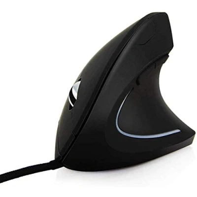 Image of Ergonomic Optical Mouse USB High Precision Wired Vertical Mouse, 4 Adjustable DPI with Color Breathing Light 5 Buttons for PC/Laptop/Mac