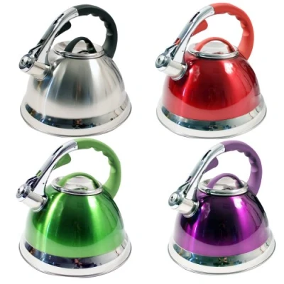 Image of 3.5L STAIINLESS Steel Lightweight Whistling Kettle Camping Fishing Home Cordless (Chrome)