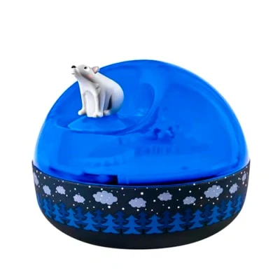 Image of Trousselier Bear Nightlight Ideal Children&#039;s Gift Milky Way Star Projector Rotating Figurine Batteries Included 2 Count
