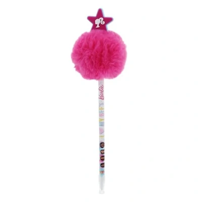Image of Blueprint Collections Barbie Pom Pens ** Only 1 colour will be sent Writing Pen Back to School Supplies Stationery