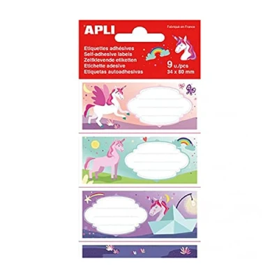 Image of APLI 18435 School Labels Unicorns 9 Units