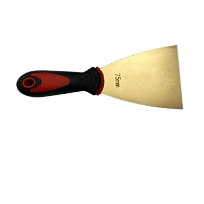 Image of Wall Scraper Putty Knife Copper Knife, Flexible Blade for Drywall, Putty, Decals, Wallpaper, Baking, Spackling, Patching and Painting,100mm (Size : 75mm)