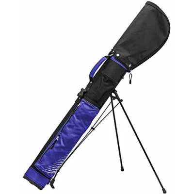Image of Longridge 5&quot; Travelite Golf Stand Bag Navy/Silver