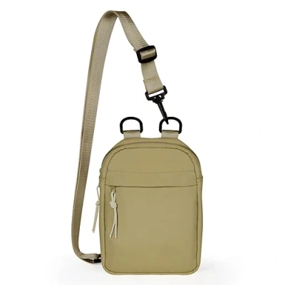 Image of Geestock Crossbody Bag Waterproof Lightweight Sling Chest Bag,Shoulder Backpack for Men &amp; Women Travel,Hiking Cycling Sports Outdoor (Khaki)