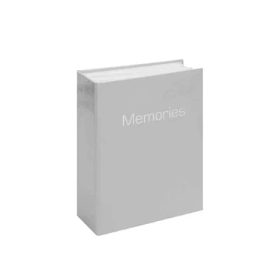 Image of Widdop &amp; Co Photo Album 80 4x6 Portrait Pictures Grey Memories Slip in Photos, Grey,Silver, 17cm x 13cm 5cm