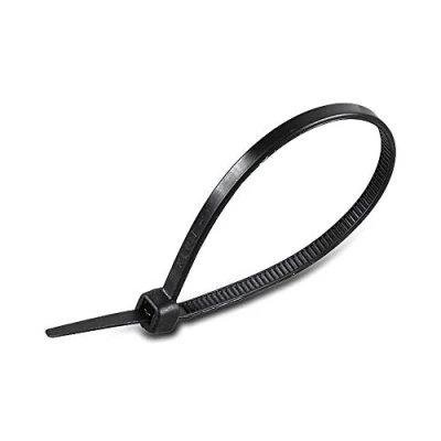 Image of V TAC 11174 100 Cable Ties 4.5 mm Width for Tying Wires Electricians Home Office DIY (4.5 x 300 mm, Black)