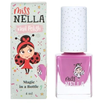Image of Miss Nella LITTLE POPPET Safe purple Nail Polish for Kids, Non Toxic &amp; Odor Free Formula Children and Toddlers, Natural Water Based Easy Peel Off