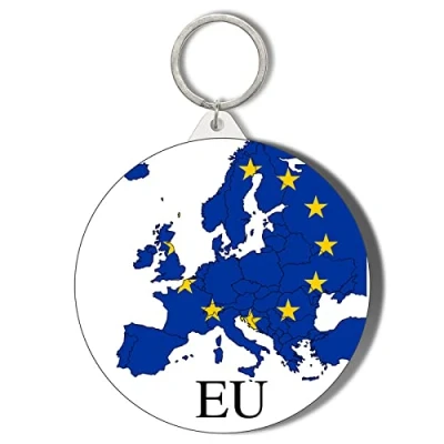 Image of Gift Insanity EU FLAG MAPPED SMALL 45mm KEYRING