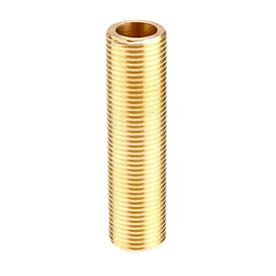 Image of ExcInter 1/2&quot; BSP 80mm Long Brass Running Nipple Threaded Plumbing Fitting Connector for Tank Connectors