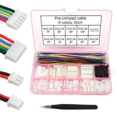 Image of XH 2.54mm Connector Kit with pre Crimped Cable Wire 2/3/4/5/6/7/8/9/10 Pin Housing JST Adapter Compatible