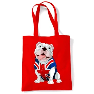 Image of British Bulldog Tote / Shoulder Bag (Red)