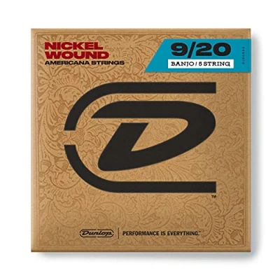 Image of Dunlop DJN0920 Nickel Light Banjo Strings (Pack of 5)