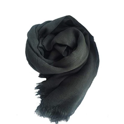 Image of New Ladies Maxi Long RAYON Crinkle Frayed Edges Crimp Scarf Hijab Shawl Wrap Many Colours (Seaweed)