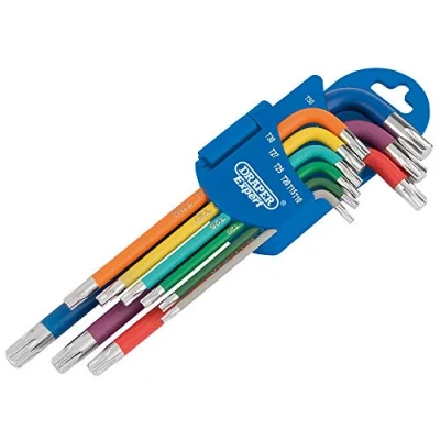 Image of Draper TX STAR� Metric Coloured Long Arm Key Set (9 Piece)