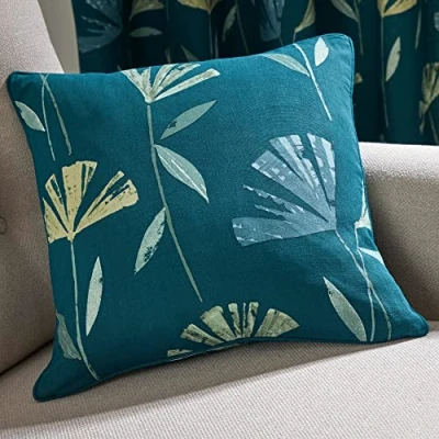 Image of Fusion Dacey 100% Cotton Cushion Cover 43 x 43cm in Teal