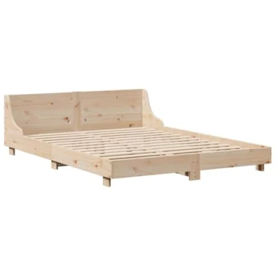 Image of vidaXL Bed Frame without Mattress 120x200 cm Solid Wood Pine