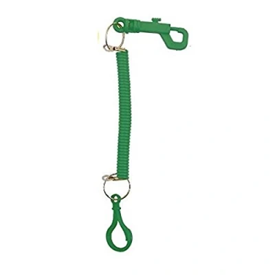 Image of Blue Spiral Double Plastic Hook Attachment Keyring (1 Supplied)