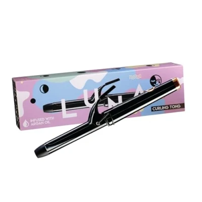 Image of Luna Hair Curler 25mm Long Barrel Curling Tongs with 5 Precise Heat Setting from 150C to 230C Ceramic Coating Wand Fast Up &amp; Auto Shut Off for All Type of Hairs