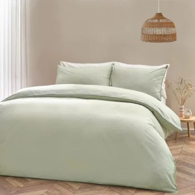Image of Yard Heaton Stripe 100% Cotton Duvet Cover Set, Khaki
