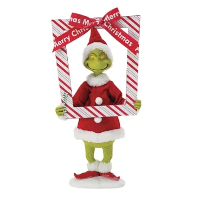 Image of Department 56 Possible Dreams Dr. Seuss The Grinch Picture Perfect Figurine, 15.25 Inch, Multicolor