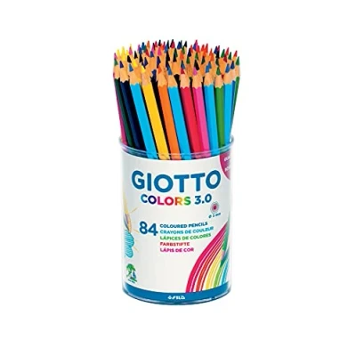 Image of GIOTTO Colors 3.0 Colouring Pencils, 84 Pieces in Assorted Colours, Ideal for Children, Parties, and Schools