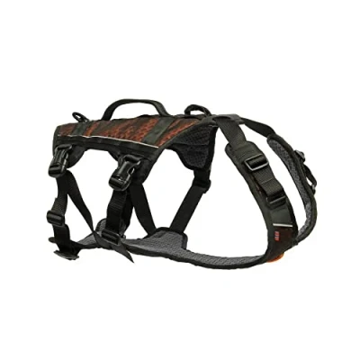 Image of Non Stop Dogwear Rock Harness Long, Black/Orange S