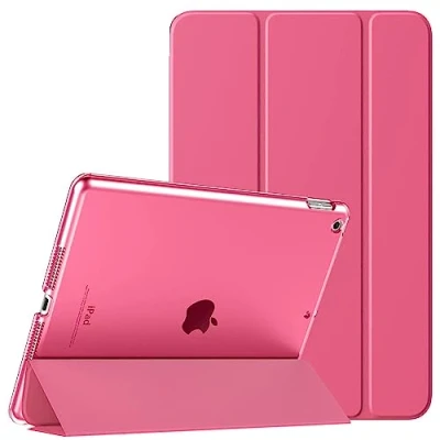 Image of Smart Magnetic Case Fit iPad 9.7 Inch (6th Generation 2018) (5th 2017) A1893/A1954 A1822/A1823 Slim Lightweight Shell Stand Cover Auto Wake/Sleep (Pink)