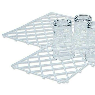 Image of Interlocking Clear Glass Mats (Pack Of Ten )