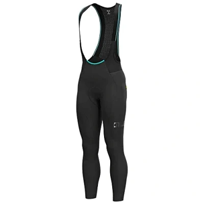 Image of Alé Cycling Men&#039;s Klimatik K Tour Water Repellent Bib Tights, Black, L