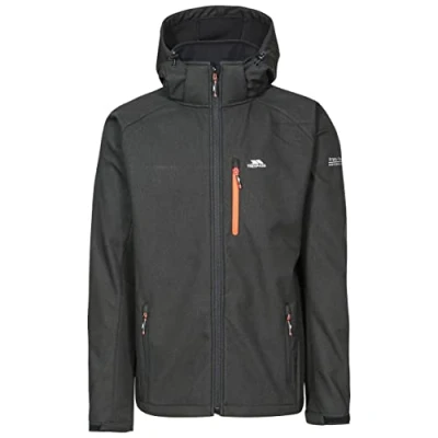 Image of Trespass DESMOND Waterproof Softshell Jacket with Removable Hood Black, M