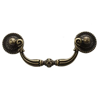 Image of Antique Brass Cabinet Door/Drawer Handle 100mm