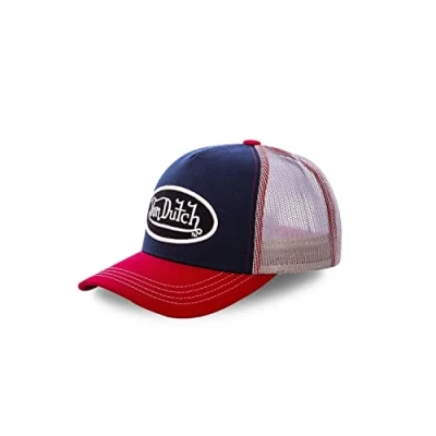 Image of Von Dutch Men&#039;s &amp; Women&#039;s Adjustable Cap, Trucker Athletic, Casual Fit All Seasons, Red, One Size