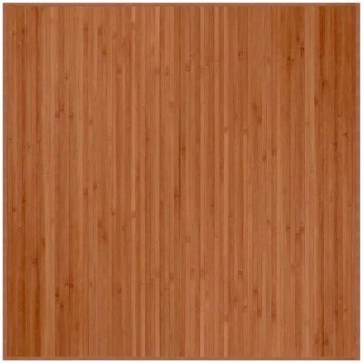 Image of vidaXL Rug Square Brown100x100 cm Bamboo