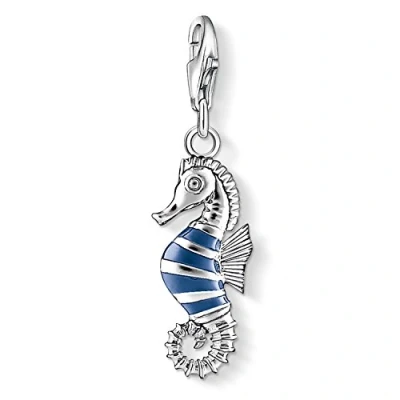 Image of Thomas Sabo Women Charm Pendant Seahorse Club 925 Sterling silver blue 1045 007 1