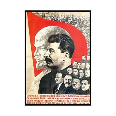 Image of Wee Blue Coo Political Communism Stalin Lenin Soviet Union Picture Wall Art Print