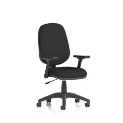 Image of Eclipse Plus I Operator Chair Black Adjustable Folding Arms