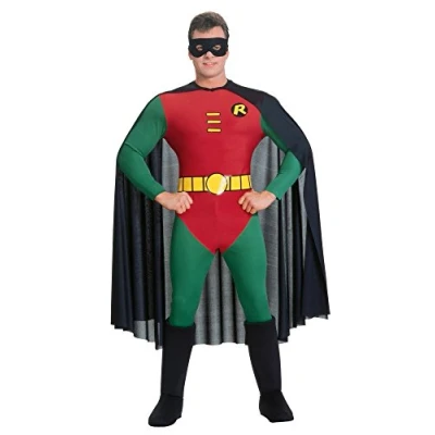 Image of Rubie&#039;s 888082S000 Robin Classic Mens Costume Batman Adult Fancy Dress, S