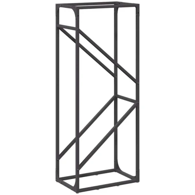 Image of vidaXL Firewood Rack Black 40x25x100 cm Cold rolled steel